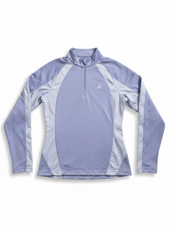 adidas Tops - adidas Lavender and Light Lavender Quarter-Zip Long Sleeve Top